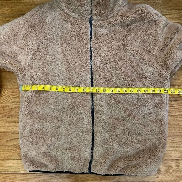 PINK Victoria’s Secret Teddy Sherpa Jacket Women’s Large Brown Full Zip NWT Coat - Picture 5 of 7